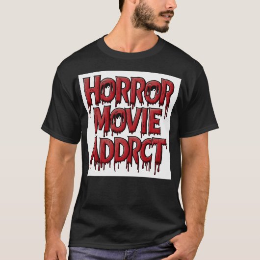 ホラー映画中毒者ハロウィーン Tシャツ (正面)