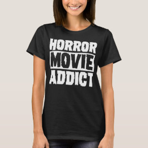 ホラー映画中毒者 スパイシーで面白いハロウィンパーティー服 Tシャツ