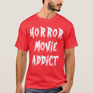 ホラー映画中毒者 楽しい Tシャツ