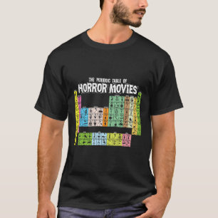 ホラー映画化学科学の周期表 Tシャツ