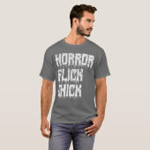 ホラー映画女子 時計 スケアリー・ムービー ブラッディ デザイン Tシャツ (正面フル)