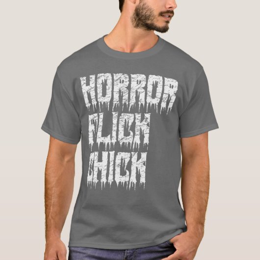 ホラー映画女子 時計 スケアリー・ムービー ブラッディ デザイン Tシャツ (正面)