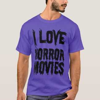ホラー映画好きな少年に!ホラー映画大好き 怖いのが大好き Tシャツ