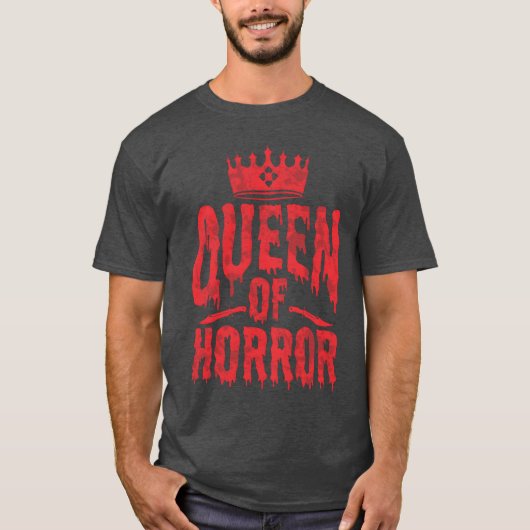 ホラー映画好きのためのホラーの女王 ハロウィン vi tシャツ (正面)