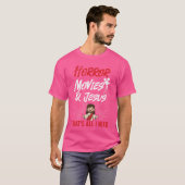 ホラー映画好きの女子のためのホラーナードデザイン Tシャツ (正面フル)