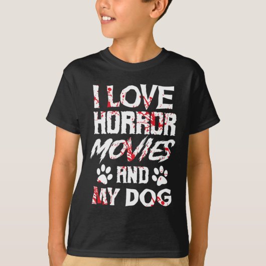ホラー映画怖い映画愛好家ハロウィンファンThr Tシャツ (正面)
