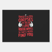 ホラー映画愛好家ハロウィーン怖い映画 ラッピングペーパーシート (正面)