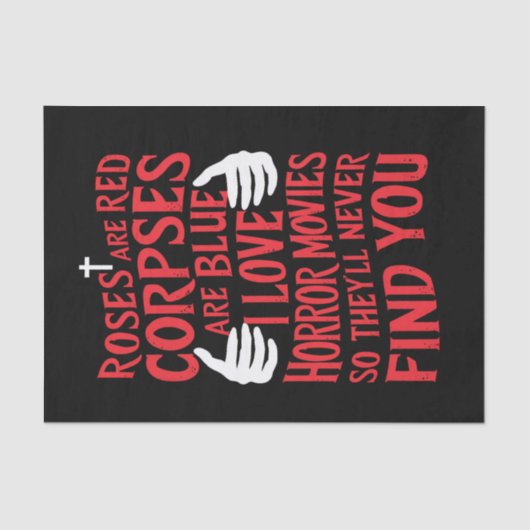 ホラー映画愛好家ハロウィーン怖い映画 薄葉紙 (正面)