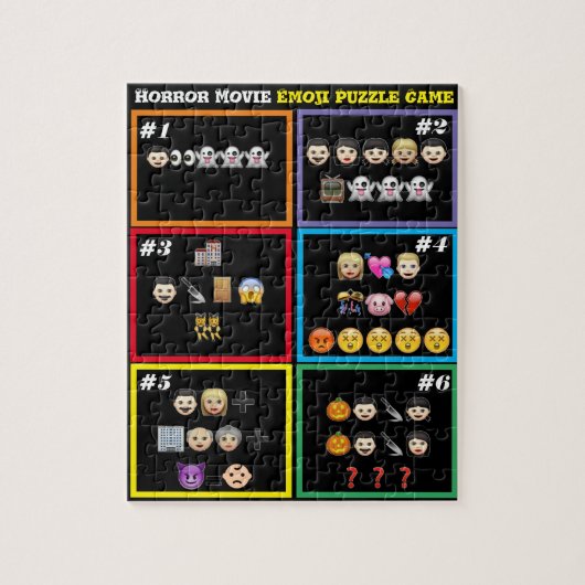 ホラー映画絵文字パズルゲーム ジグソーパズル (縦)