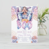 ホラー映画鑑賞会＆お泊まり会 ハロウィン 誕生日 招待状 (スタンド正面)