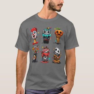 ホラー映画 サマー ポップシクル ハロウィン アイスクリーム Tシャツ