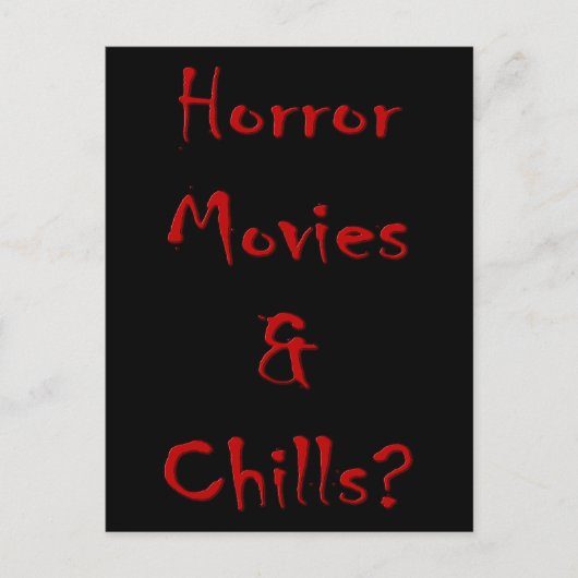 ホラー映画 & スリラー ポストカード (正面)