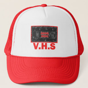 ホラー映画- V.H.Sの赤 キャップ