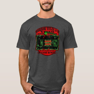 ホラー映画 -V.H.S ホラー映画タイトルA-D ネオン・グリーン Tシャツ