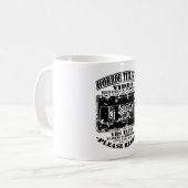 ホラー映画V.H.Sの恐怖はA-Dの白黒にタイトルを付けます コーヒーマグカップ (正面左)