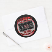 ホラー映画V.H.SホラータイトルA-D白黒 ラウンドシール (封筒)