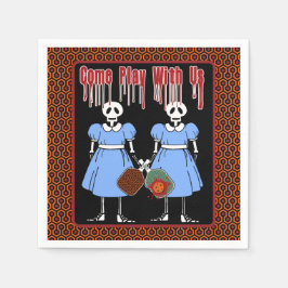 ホラー来遊映画ツインズとピクルボール スタンダードカクテルナプキン