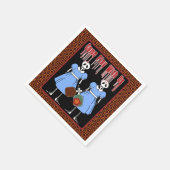 ホラー来遊映画ツインズとピクルボール スタンダードカクテルナプキン (角)