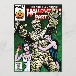 ホラー漫画スタイルハローウィンパーティ 招待状