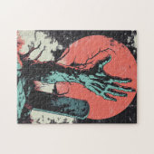 ホラー漫画ゾンビ墓地 ジグソーパズル (横)