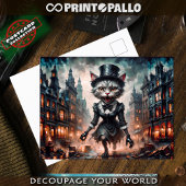 ホラー熱狂するメイド走キャットビクトリアンロンドン ポストカード