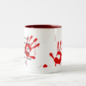 ホラー犯罪は泥沼を見せている ツートーンマグカップ (中央)