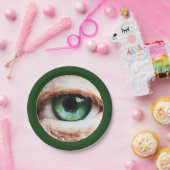 ホラー眼球&ハロウィングリーンアイ/スプーキーゾンビ ペーパープレート (パーティー)