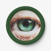 ホラー眼球&ハロウィングリーンアイ/スプーキーゾンビ ペーパープレート (正面)