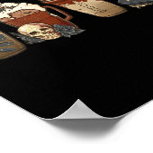 ホラー秋カボチャのスパイスラテアイスコーヒー ポスター (角)