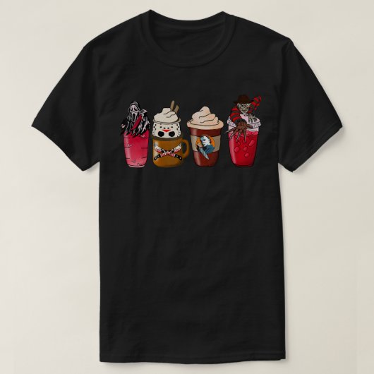 ホラー秋カボチャラテアイス秋 Tシャツ (デザイン正面)