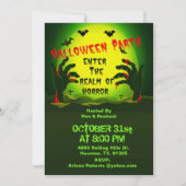 ホラー血のレルムHandsHalloween招待状 招待状 (正面)