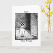 ホラー誕生日ホラー風変わりゴシックダークアート カード (黄色い花)