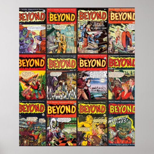 ホラー超自然漫画カバーヴィンテージ漫画 ポスター (正面)