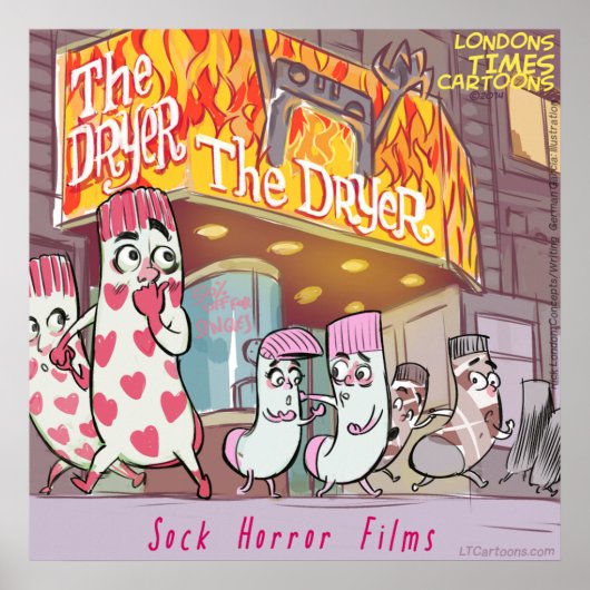 ホラー靴下ムービーおもしろいプレミアム光沢ポスター ポスター (正面)