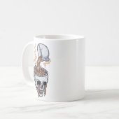 ホラー風変わりスケートコーヒー コーヒーマグカップ (正面左)