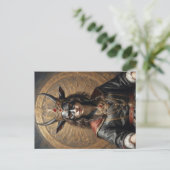 ホラー・スクキュバスの王妃が王座はがき上に ポストカード (スタンド正面)