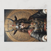ホラー・スクキュバスの王妃が王座はがき上に ポストカード (正面)