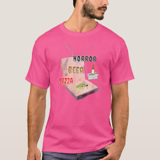 ホラー  ビール  ピザ Tシャツ