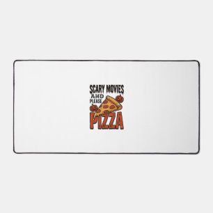 ホラー・ピザTシャツ 怖い映画好きな人へ_1 デスクマット