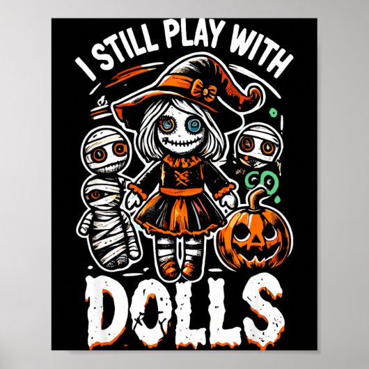 ホラー・ファンのための不気味なハロウィーンの人形 ポスター (正面)