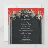 ホラー ブラッド＆バツ ハロウィンパーティー 招待状 (裏面)