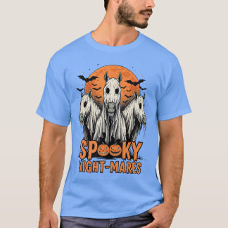 ホラー レトロ スプーキー ナイトメア 馬 オバケ 幽霊 H Tシャツ