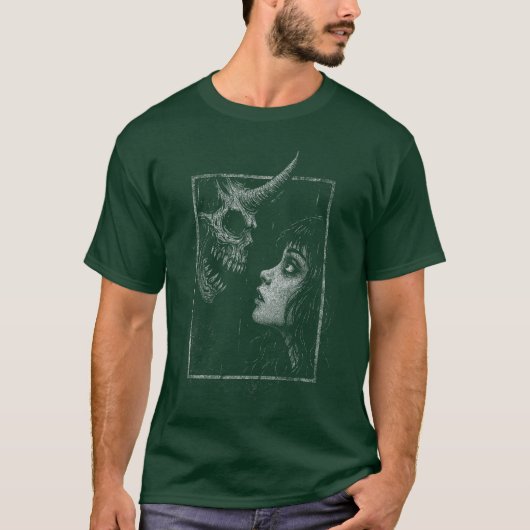 ホラー 怖い デーモン モンスター アニメ 漫画 オタク 怖い Tシャツ (正面)