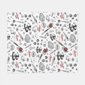 ホラーTVヴァンパイアスレイヤーテーマ フリースブランケット (正面(横))