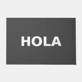 ホラ炭グレー白ハロースペインのミニマリスト ドアマット (正面)