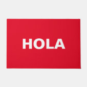 ホラ赤白ハロースペインのミニマルモダンリスト ドアマット (正面)