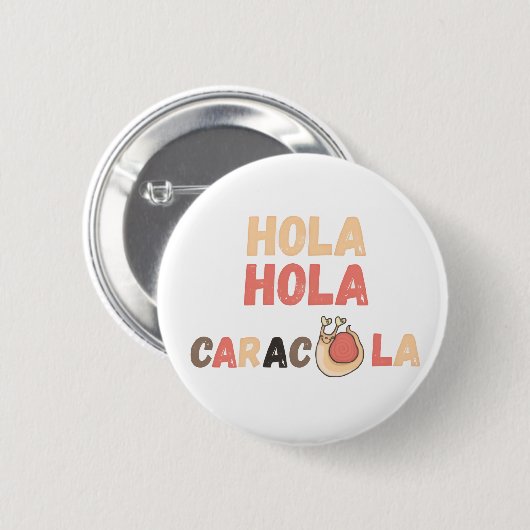 ホラ・カラコーラ スペイン語の駄洒落 缶バッジ (正面&裏面)