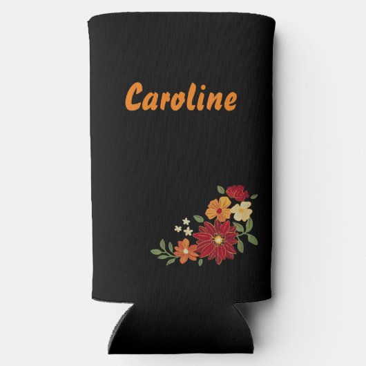 ホラ！スペインのテーマ/セノリータ/編集可能な名前 スリム缶クーラー (裏面)