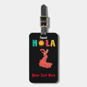 ホラ!スペインのテーマ/セノリータ/編集可能文字 ラゲッジタグ (正面縦)