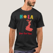 ホラ！スペインのテーマ/フラメンコ文字 Tシャツ (正面)
